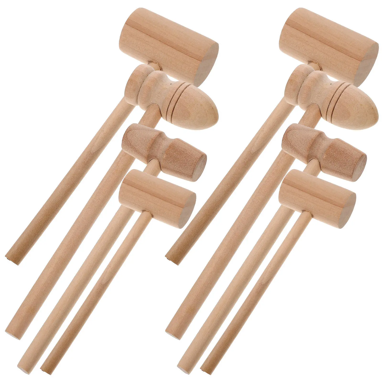 8Pcs Wooden Rib Breaker Meat Hammer Mallet for Tenderizing Steaks Poultry Seafood Ergonomic Grip Smooth Finish No Deformation