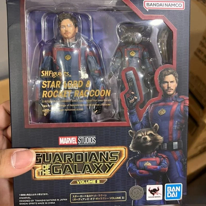 

In Stock Bandai S.H.Figuarts Marvel Shf Star Lord Rocket Raccoon Guardians of The Galaxy 3 Action Figure Collectible Toy Gift