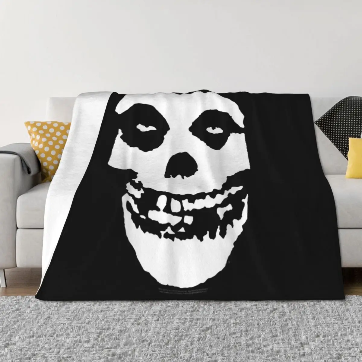 

Mens Misfits Fiend Skull Throw Blanket Flannels Softest Large Soft Beds Blankets