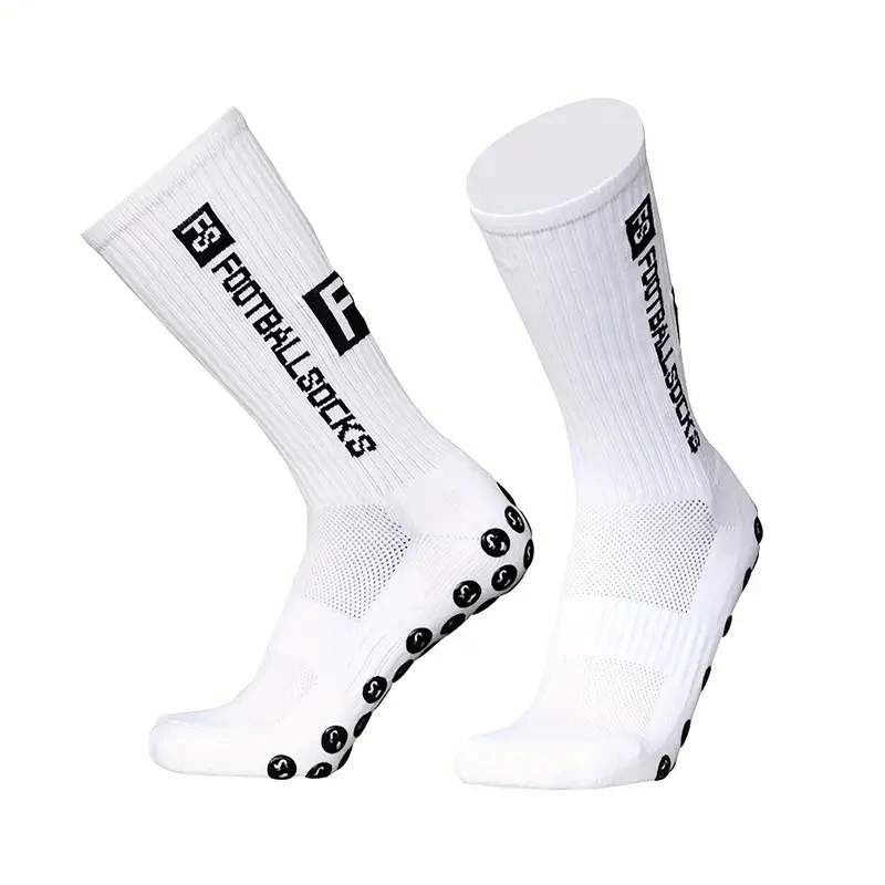 5 Pairs Non-slip Football Socks Breathable Wear-resistant Outdoor Sports Socks For Soccer, Rugby, Basketball, Running