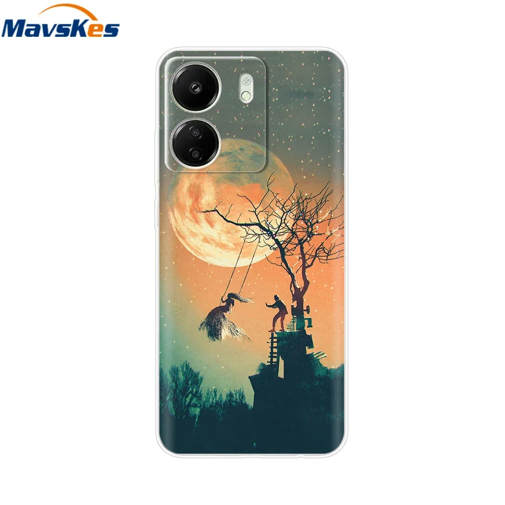 For Xiaomi Poco C65 Cases For Xiaomi Poco C65 Fashion Clear Soft Silicone Phone Cases TPU Fundas for PocoC65 c 65 Coque Bumper