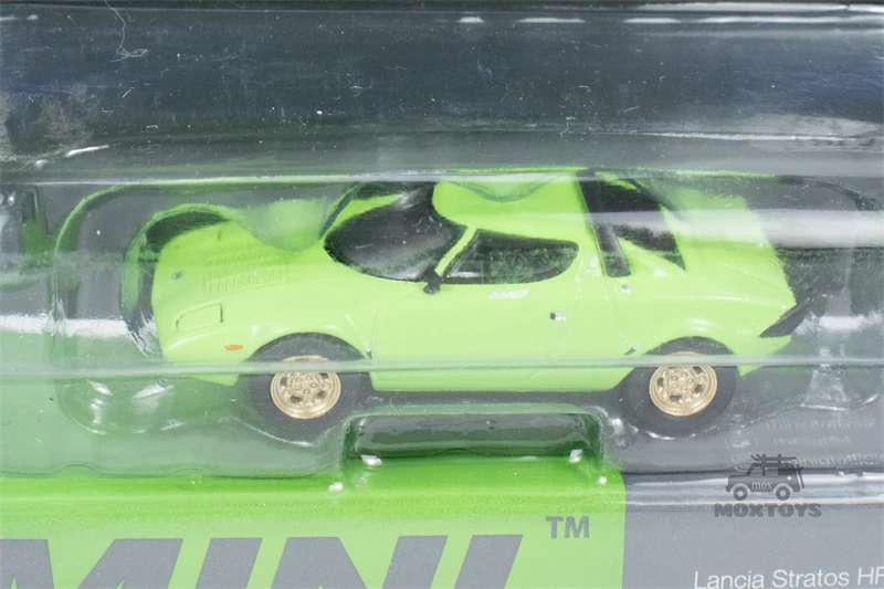 MINI GT Mijo Exclusive 1:64 Lancia Stratos HF Stradale Verde Chiaro Green Diecast Model Car