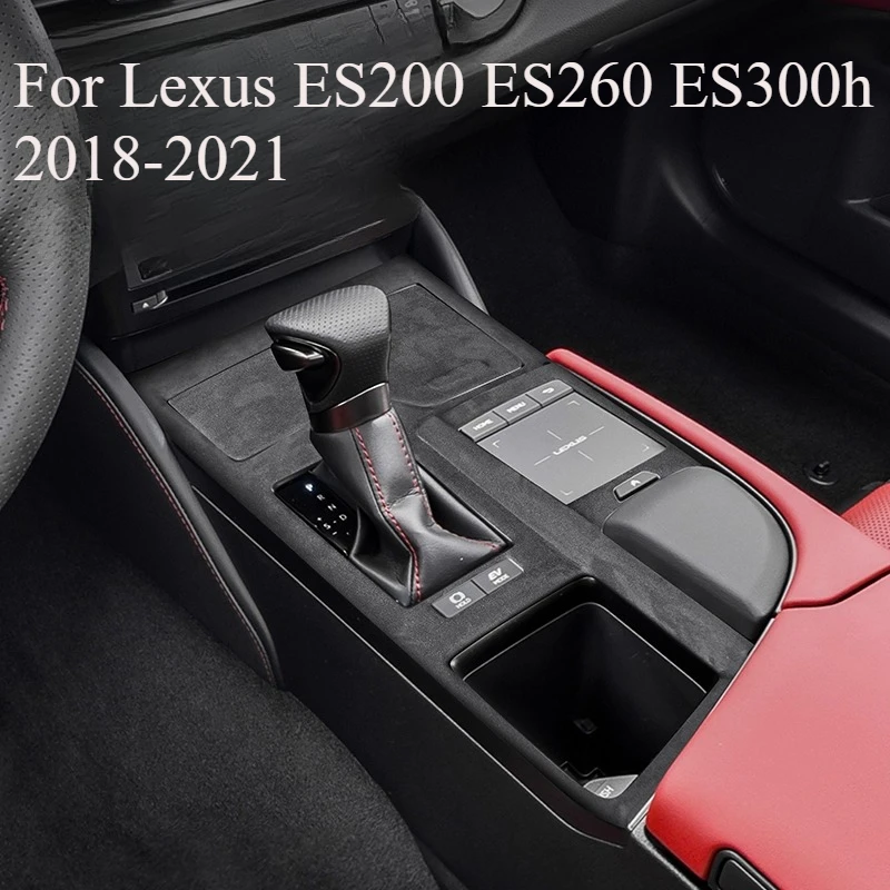 

Для Lexus ES200 ES260 ES300h 2018-2021 замшевая отделка центральной консоли, крышка панели переключения приборной панели, аксессуары для обновления интерьера