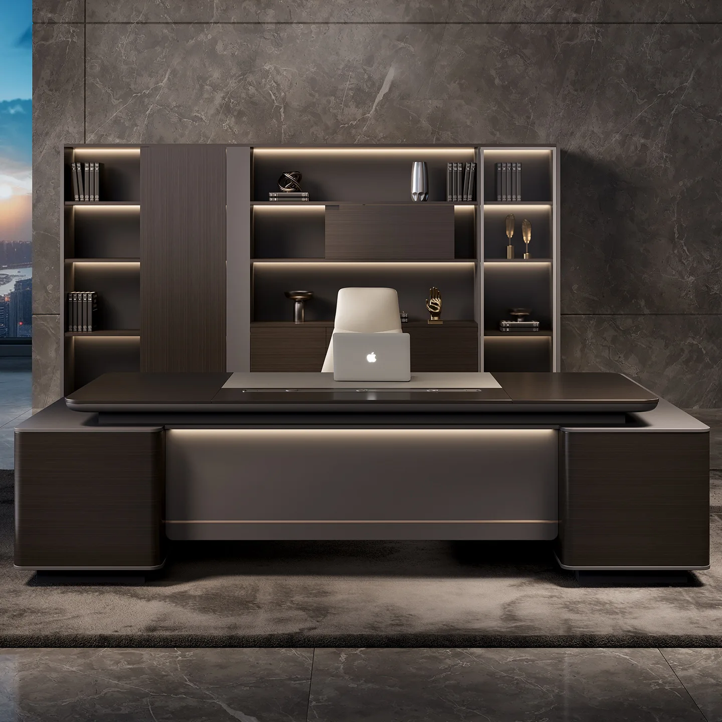 Desk boss table light luxury atmosphere president office furniture desk manager  and chair combination