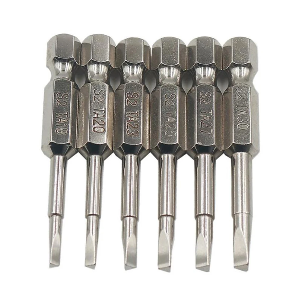 6pcs Magnetic Triangle Security Screwdriver Bits Alloy Steel 1/4 Inch Hex Shank Home DIY Repair Hand Tool Accessories