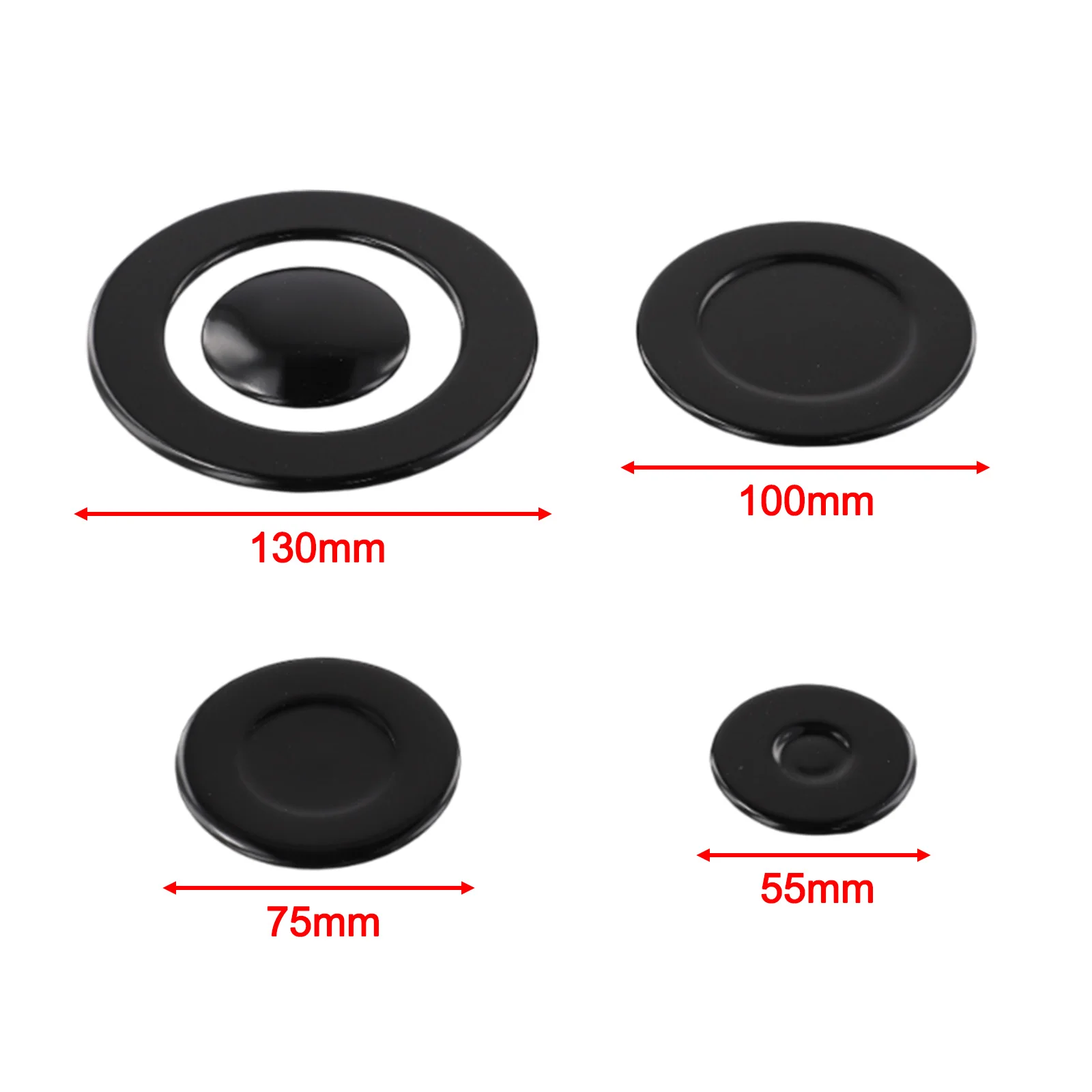 100mm 3.93in Oven Burner Cover Efficient Combustion Burner Cap Reliable Functionality Resistant To Deformation