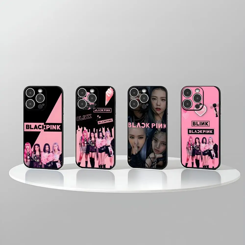 Kpop-BLACKPINKs-custodia per telefono per ragazze nuova per iPhone 16 15 14 12 13 11 Pro Max Mini X XR XS 7 8 Plus cover trasparente