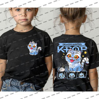 KPop Demon Hunters Tshirt For Children's Summer Short Sleeve Tshirts O-neck Cotton Fashion 2025 Movie Tshirts For Adult Kids