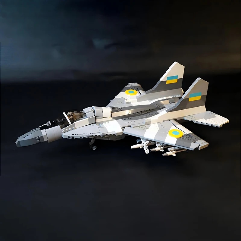 Moc Op Maat Gemaakt Vliegtuigmodel Mig-29 Draaipunt Luchtoverwicht Militaire Jager Bouwstenen Vliegtuigspeelgoed Sets Kerstcadeau Voor Kinderen