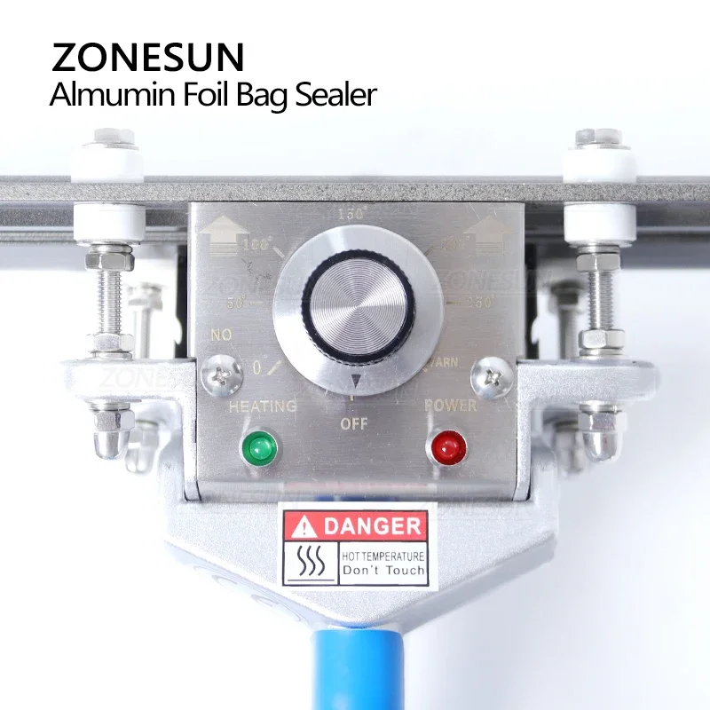 ZONESUN ZS-FKR200C 200/300/400mm Hand Held Impulse Sealer Composite Mylar Bags Aluminum Foil Heat Sealing Machine