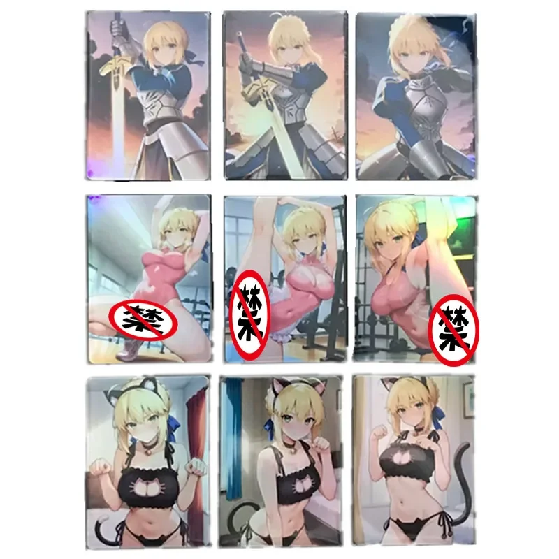 

9pcs/set Anime Fate/Zero Sexy Card ACG Naked Card King Arthur Homemade Classic Fighting Adventure Game Collection Card Toy Gifts