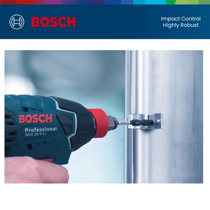 Bosch-Bits de impacto profissionais, resistente Screwdriving Power, S2 Steel Screwdriver Bit Set, GDR, GDX Power Tool