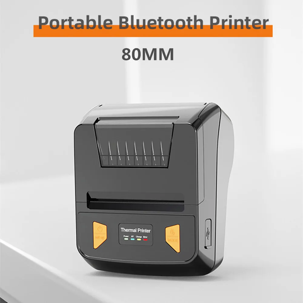 Mini Bluetooth 3 Inch 80mm handheld wireless thermal printer barcode printing of mobile commercial invoice Bill Maker