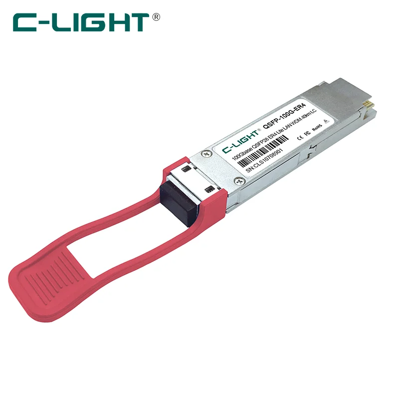 C-Light QSFP-100G-ER4L-S Compatible 100GBASE-ER4 QSFP28 1310nm 40km DOM Transceiver Module