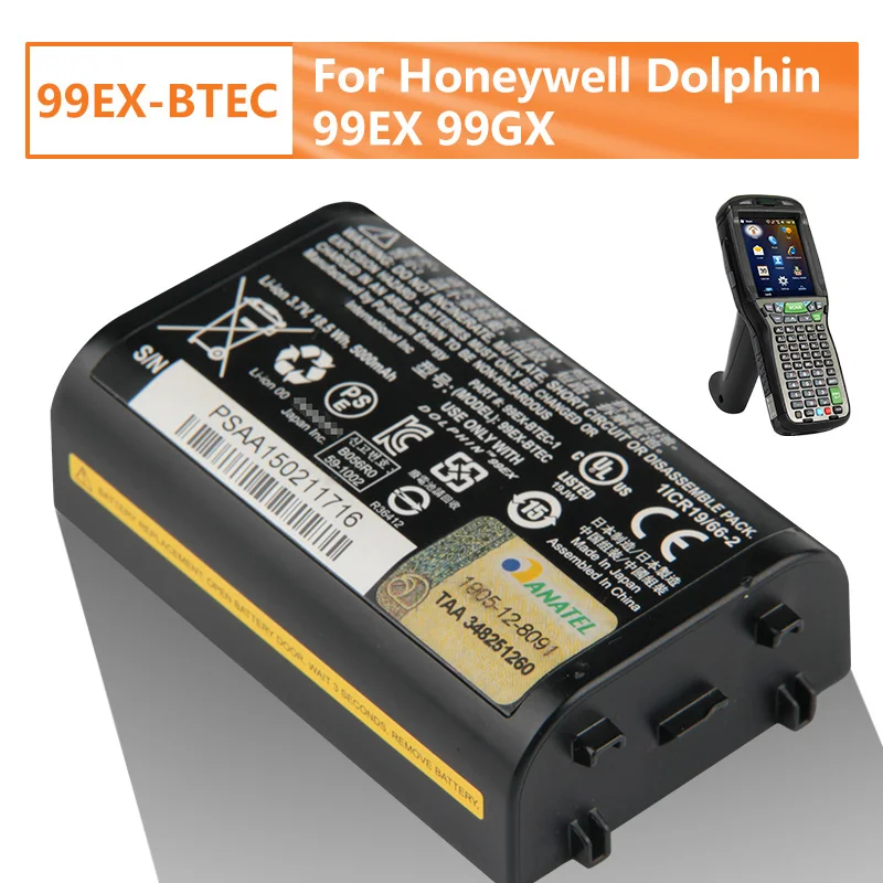 

Replacement Battery 99EX-BTEC For Intermec Honeywell Dolphin 99EX 99GX 99EX-BTEC Rechargeable Battery 5000mAh