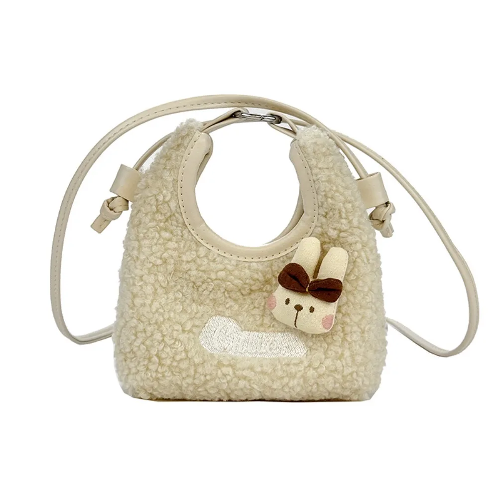 

Утолщенная милая сумка через плечо из овечьей шерсти, меховая сумка, кошелек, мини-сумка на плечо для детей