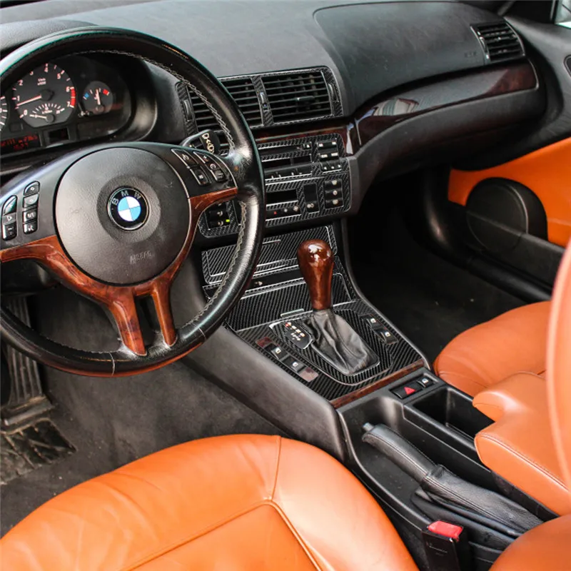 

Central Control Panel Protective Patch For BMW 3Series E46 1998-2005 BS Carbon Fiber Decorative Shell Stickers Car Accessories