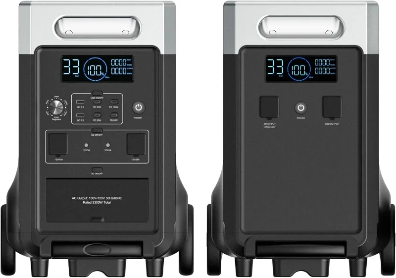 مجموعة مولدات الطاقة الشمسية بقدرة 3600 وات، محطة طاقة محمولة بقدرة 3840 وات في الساعة مع لوحة شمسية بقدرة 400 وات وبطارية LEP، مخرج تيار متردد 120 فولت للمنزل الاحتياطي RV #3