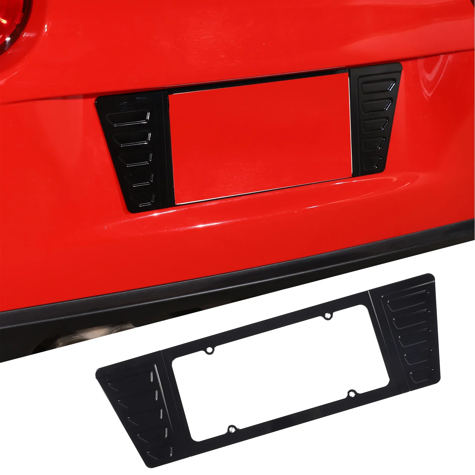 

For Chevrolet Corvette C6 2005-2013 Aluminum Alloy Car Rear License Plate Filler Panel Cover Car Accessories