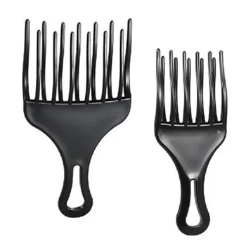 1 PC ใส่ Afro Hair Pick หวีหวีกว้างฟันส้อมผมแปรง Man น้ํามันหัวผมเกียร์พลาสติกหวี CURLY Afro Hairdressing เครื่องมือ