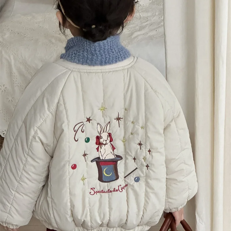 

LILIGIRL, новая зимняя бейсбольная куртка с хлопковой подкладкой для тяжелой промышленности, бархатное утепленное пальто для маленьких девочек, детское пальто