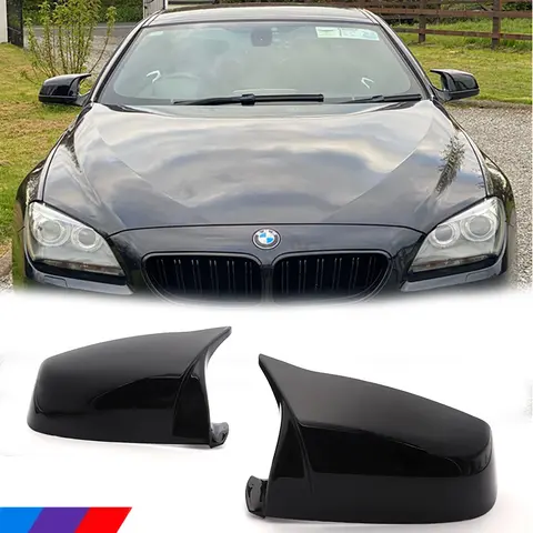 BMW 5 6 7 시리즈 E60 E61 E63 E64 F06 F07 F10 F11 F13 F01-F04 탄소 섬유 패턴 블랙 사이드 윙 백미러 커버 캡
