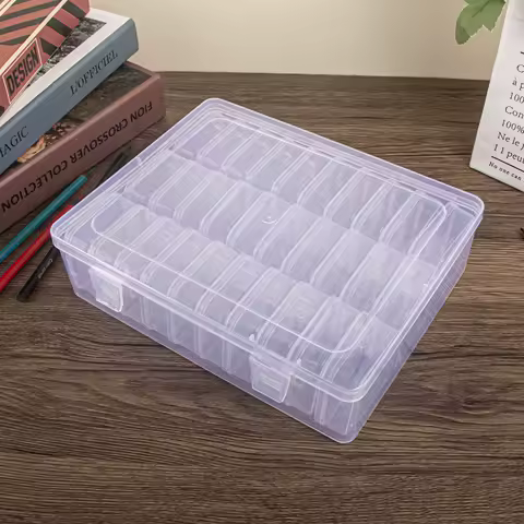 30pcs/set DIY Diamond Painting Embroidery Storage Box Nail Art Jewelry Rhinestone Mosaic Storage Container Storage Box