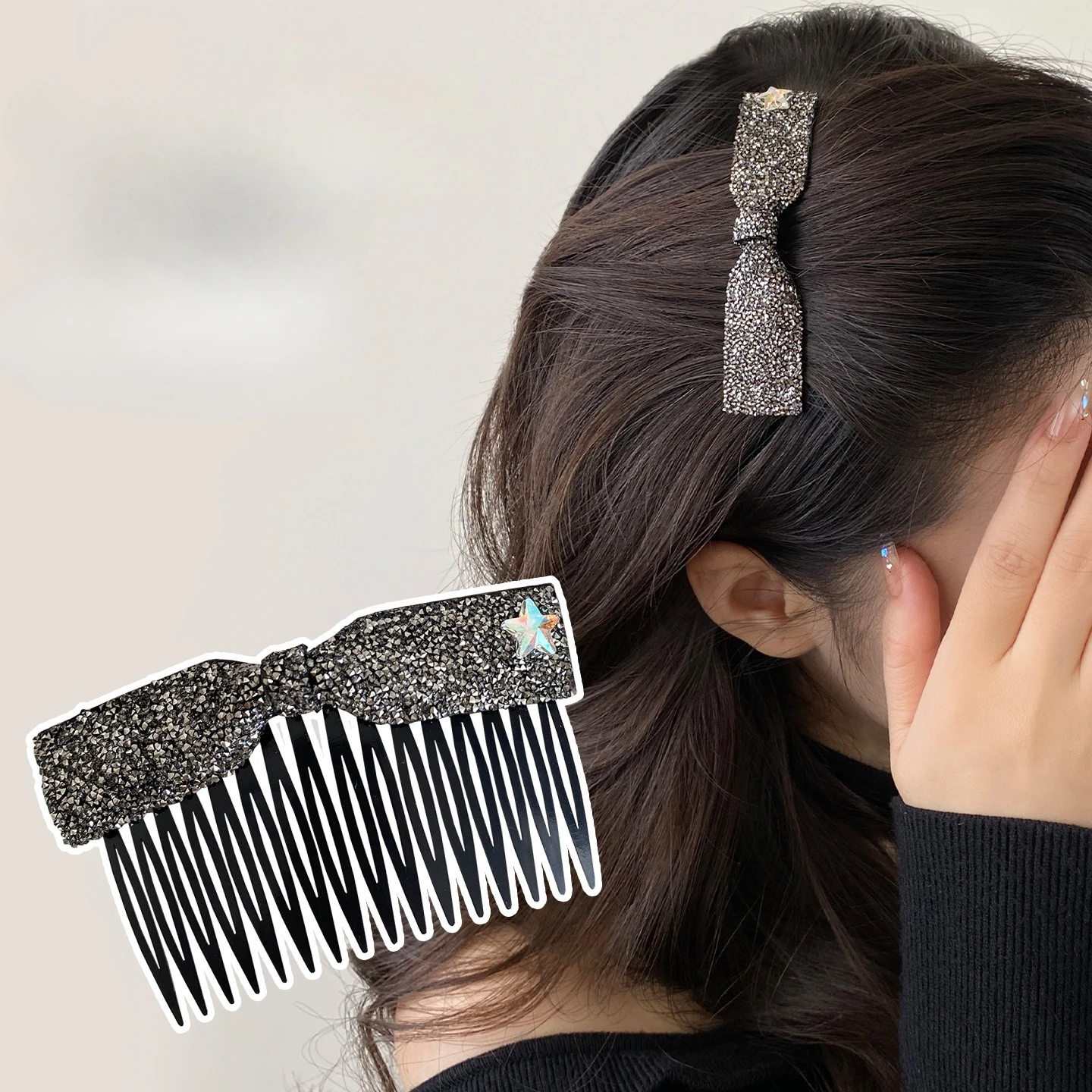 Sparkling Diamond Broken Hair Clip Duckbill Clip Small Exquisite Women Girl Bangs Side Hairpin Hair Finishing Clip Styling Tools