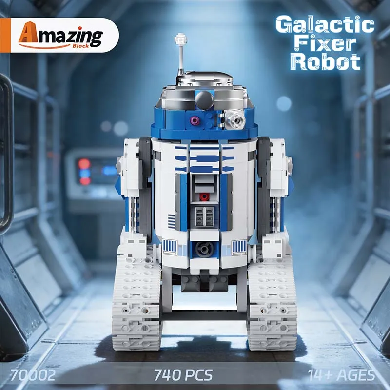 

Technical 740Pcs Remote Control Galactic Fixer Robot Building Blocks Tracked robot Model Bricks Toys Kids Educational Gifts