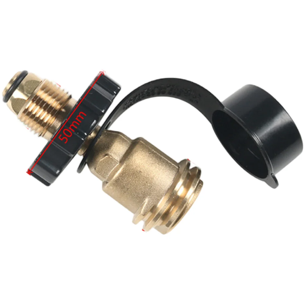 Conector de gas LP, instalación de línea de gas de latón, rosca izquierda de 1/4 pulgadas, accesorio rápido para aplicaciones de butano