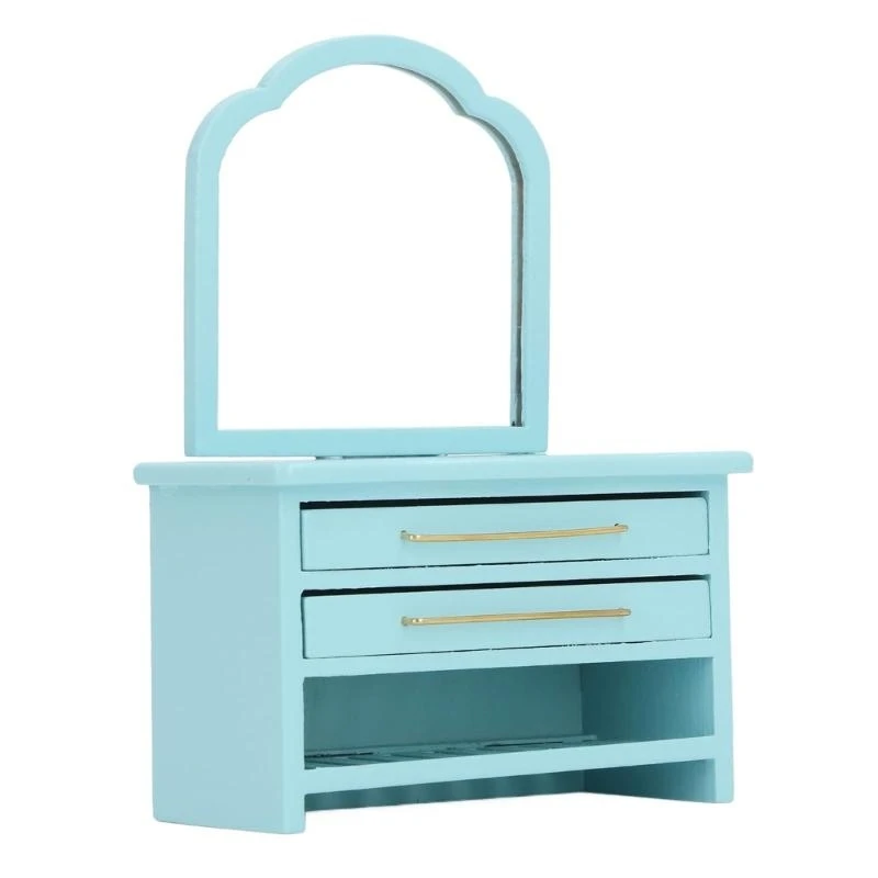 

090B 1/12 Dollhouses Furniture Miniature Dresser Cabinet for Bathroom Scene Display