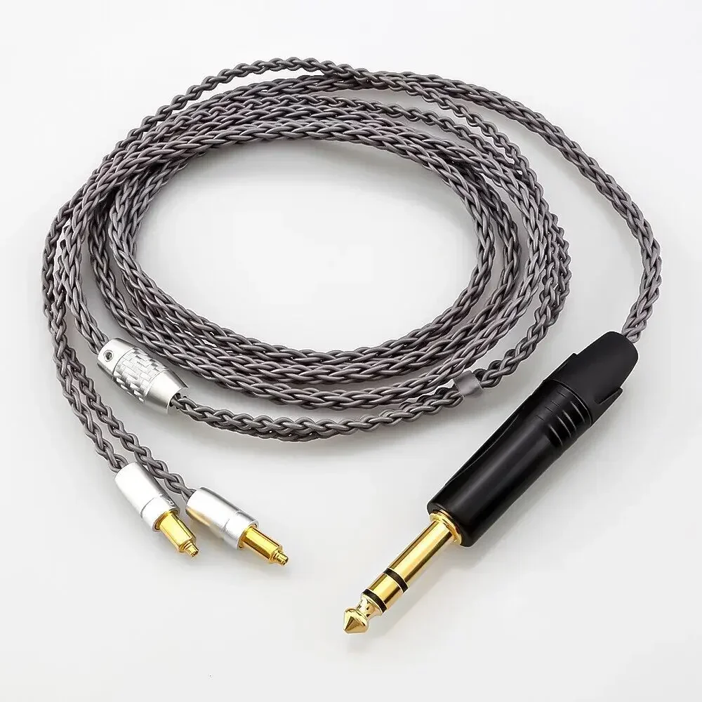 เปลี่ยนสายสัญญาณเสียงสําหรับ Shure SRH1440 SRH1540 SRH1840 หูฟัง 4Pin XLR 4.4 2.5 mm Balanced 8 Core Silver Plated หูฟัง