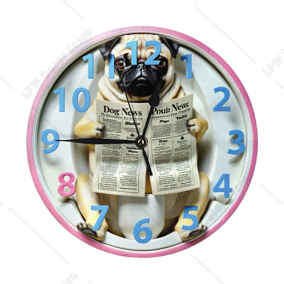 Wall Clock Funny Do…