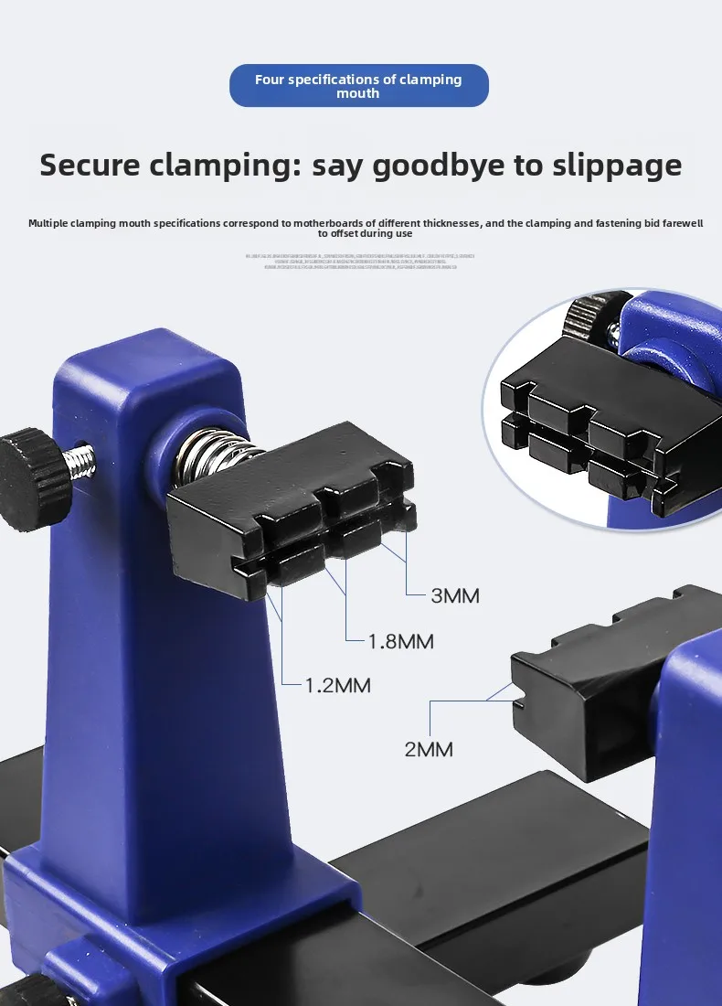 Adjustable PCB Soldering Stand with Clamp Base – Circuit Board Holder for Phone & Motherboard Repair, Fixing Tool