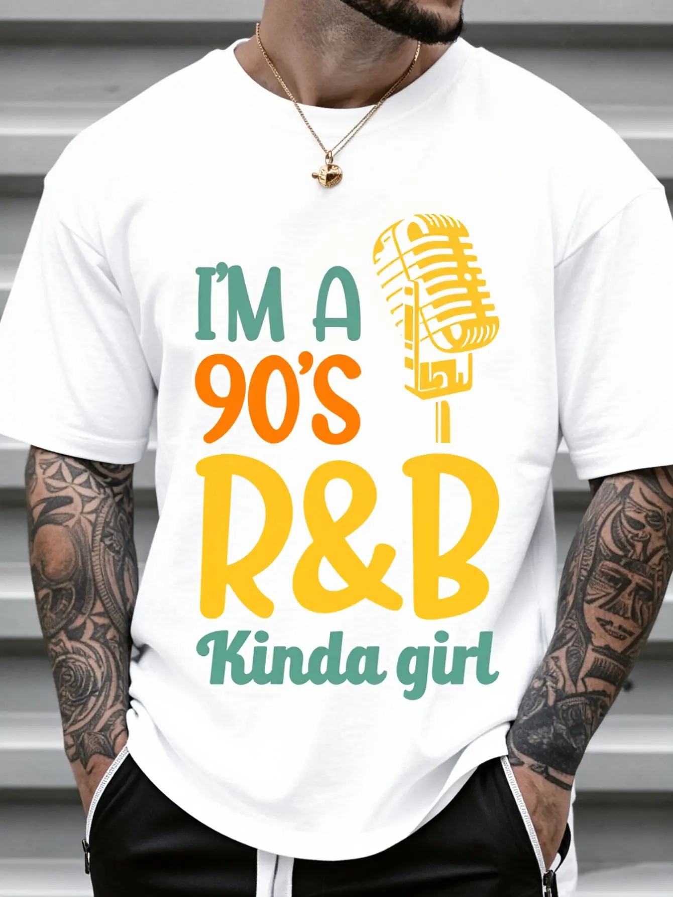 Camiseta para hombre, camiseta con diseño de música R&B de los años 90 para mujeres y hombres, camiseta gráfica estilo hip hop retro, ideal para fiestas, idea de regalo. Es perfecta para regalar a amigos o familiares como regalo navideño, 220 g.