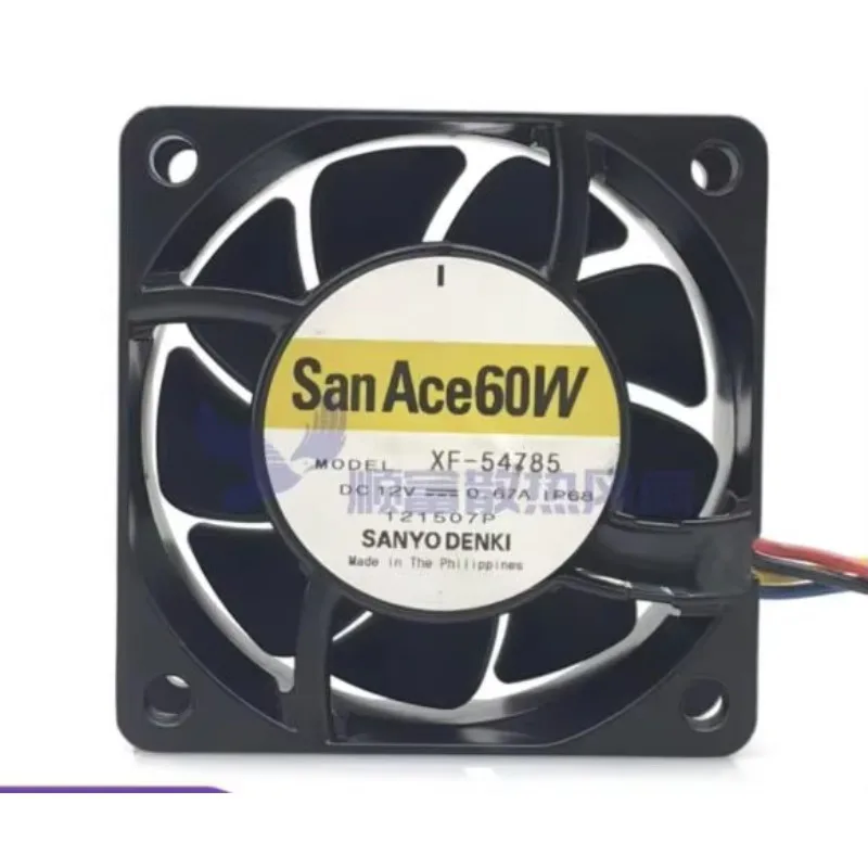 

SANYO DENKI XF-54785 DC 12V 0.67A 60x60x25mm 4-Wire Server Cooling Fan