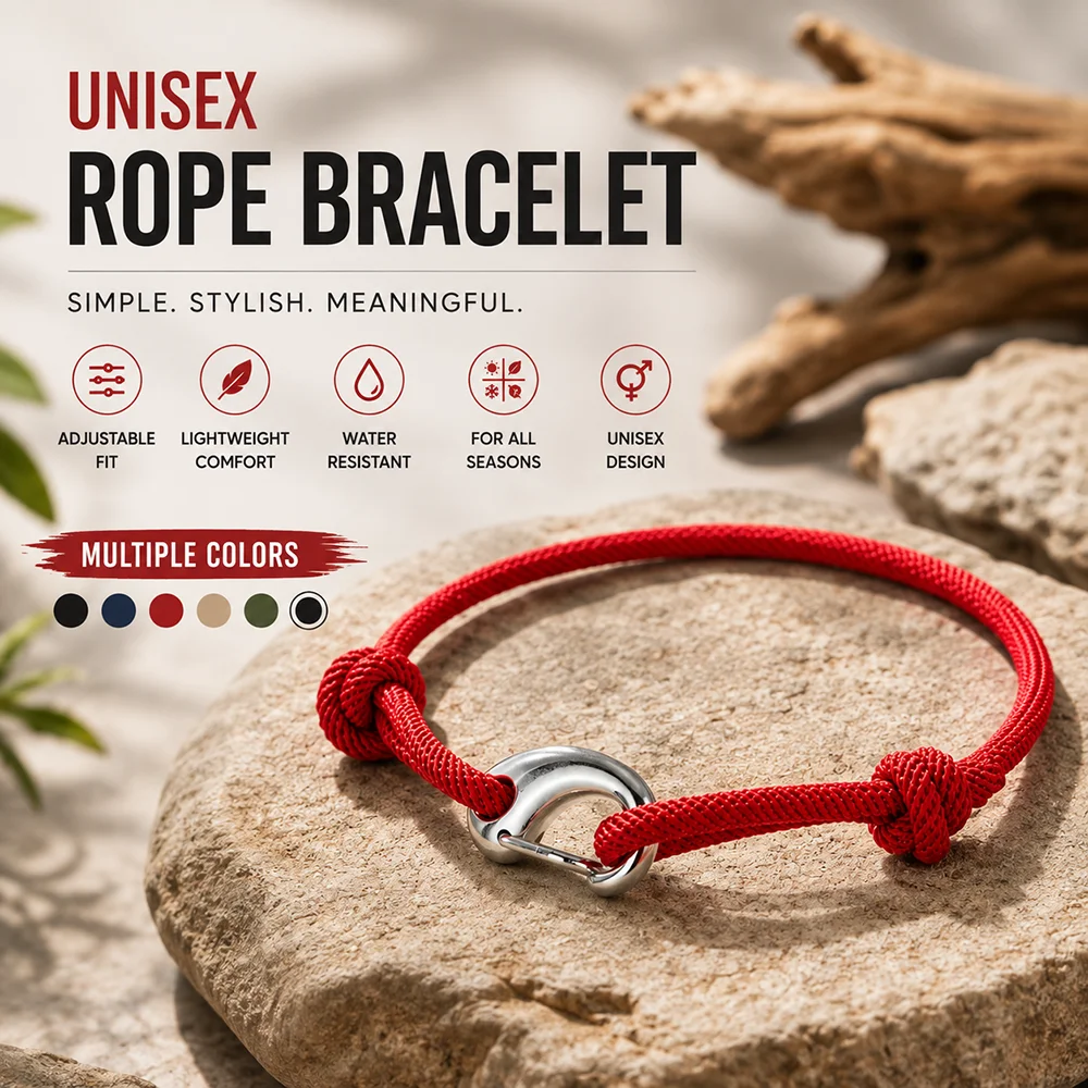 Classic Lobster Claw Buckle String Bracelet Unsiex Handmade Weaven Adjustable Luck Braslet Casual Outdoor Sports Couple Jewelry