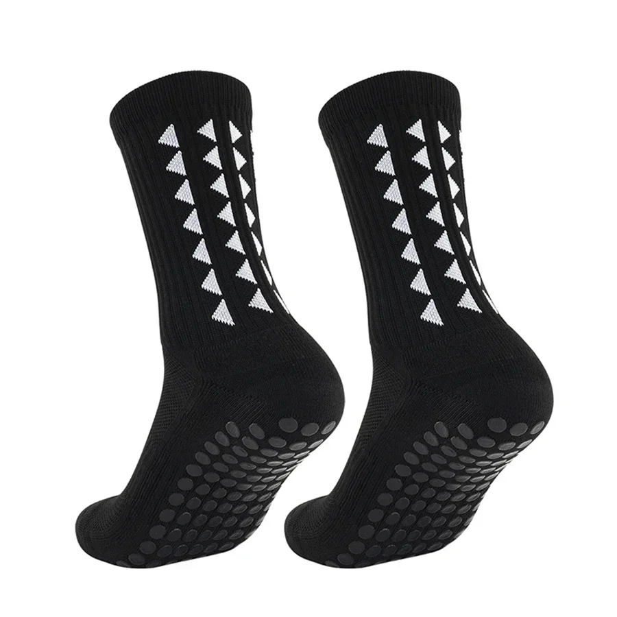 6 Pairs Multi-Sport Grip Socks, Towel Bottom Anti-Slip for Football Running Gym, Mens Womens Athletic Socks Set, Men Socks