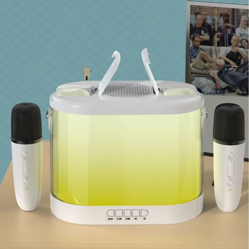 

Outdoor Portable Bluetooth Speaker Microphone Karaoke Integrated Audio Children's Home Singing