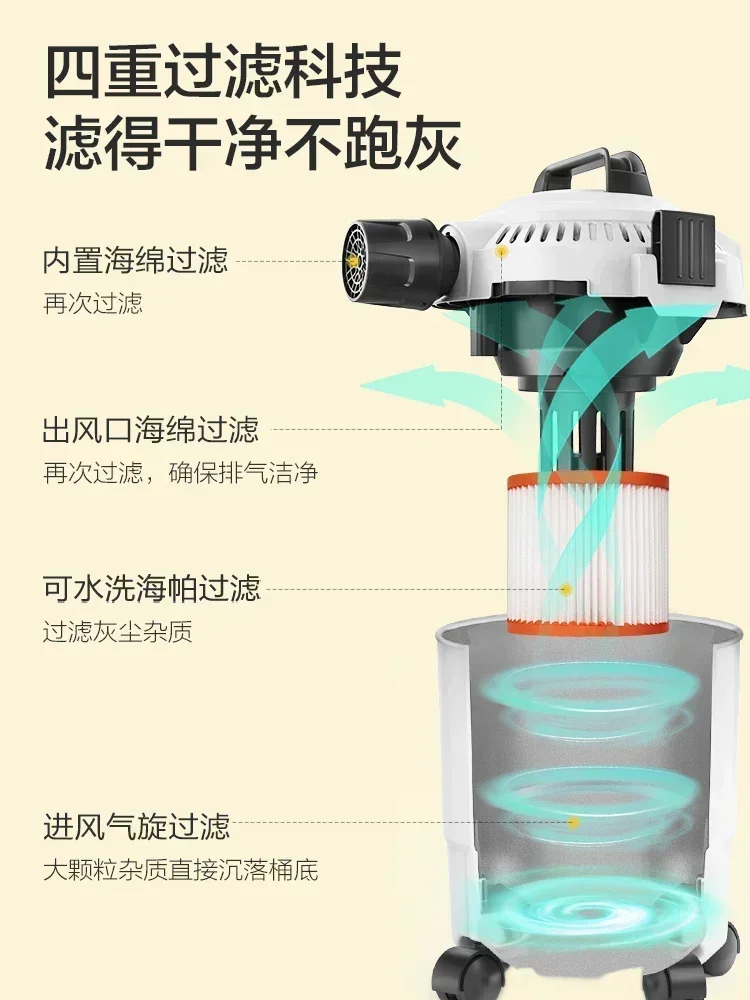 Filtro assorbente per l'acqua aspirapolvere per uso domestico grande aspirazione che assorbe l'acqua macchina per barili di soffiaggio a secco e a umido 220V