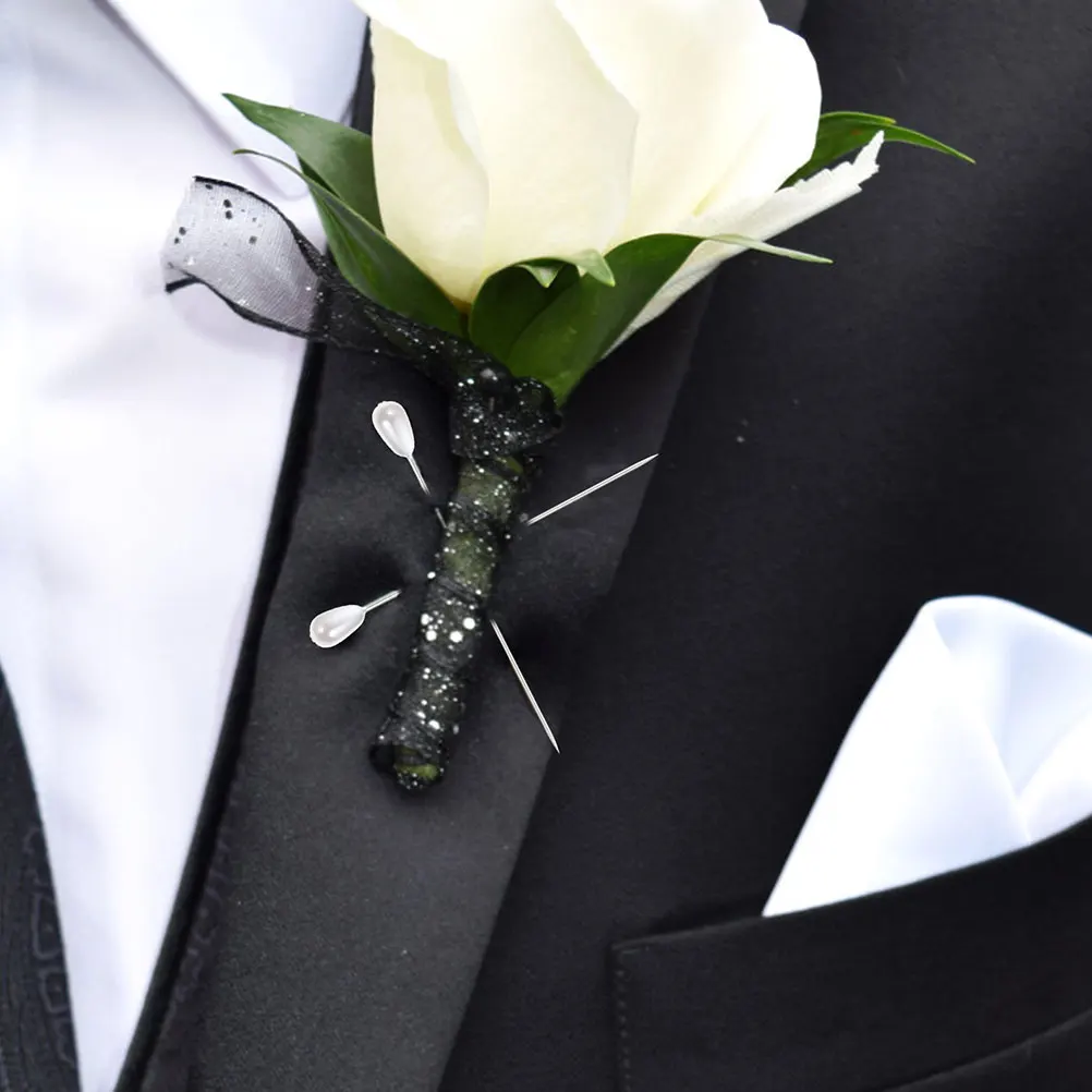 

1 Box Water Drop Pearl Shiny Pins Premium Straight Sewing Locating Pins for DIY Craft Embroidery Jewelry Making Supplies