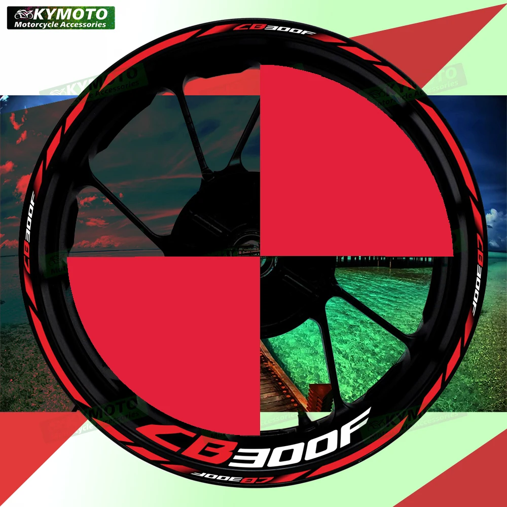 

Для Honda CB300F CB 300F аксессуары для мотоциклов 17-дюймовые наклейки на ступицу переднего и заднего колеса обтекатель модифицированная светоотражающая наклейка