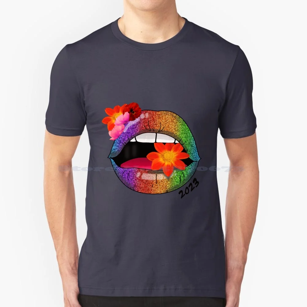 Lips Pride 2023 T Shirt 100% Cotton Tee 2023 Pride Lgbtqia Party