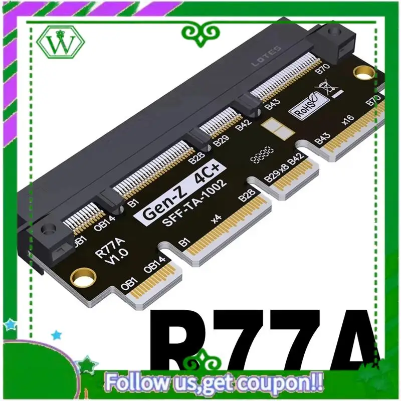 ABIK-Pcie5.0 X16 إلى Gen-Z 4C + بطاقة محول EDSFF 4C + بطاقة اختبار وحماية مرتفعة تدعم Gen5 PCI-E 5.0 512 جيجابت في الثانية