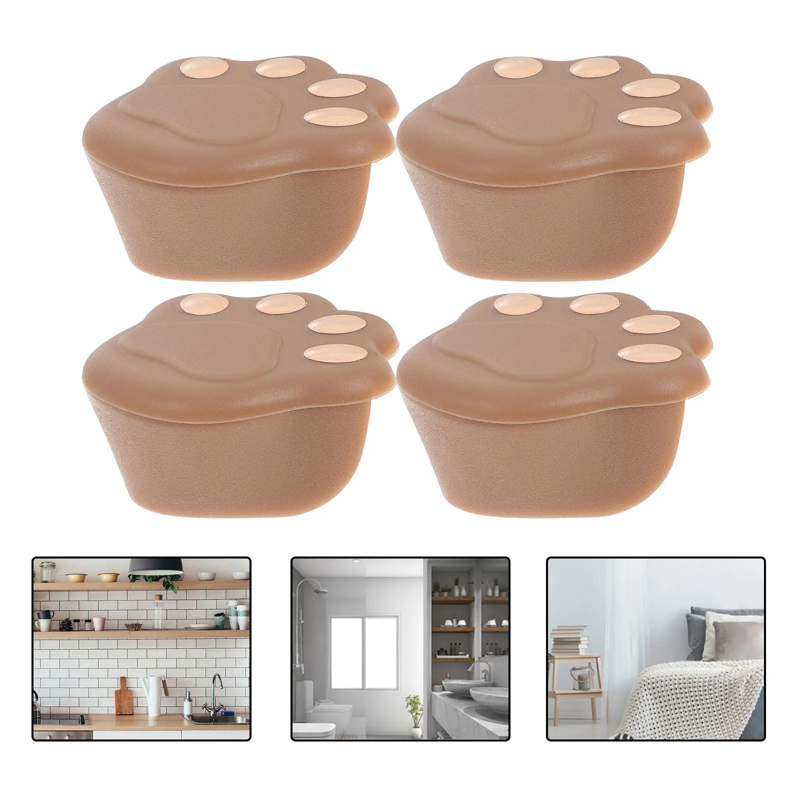 

4Pcs Silicone Corner Guards for Baby Safety Thickened Adhesive Table Desk Furniture Edge Protectors Non Toxic Soft Elastic