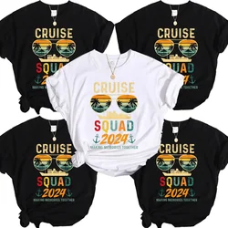 Cruise Squad 2024 Unisex T Shirt Family Vacation Matching Group Summer Tees Fashion Graphic Y2k Tops Women Aesthetic Clothing