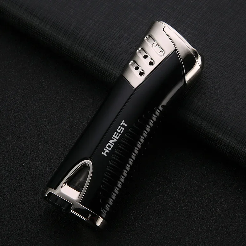 Creative Windproof Butane Lighter Visual Gas Chamber Direct Injection Turbo Lighter Cigar Cigarette Ignition Tool Men's Gift