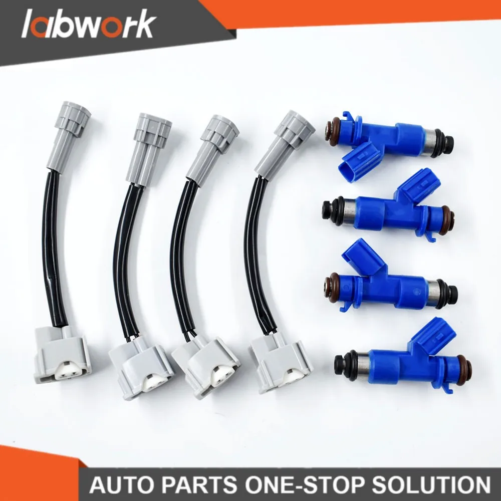 

16450-RWC-A01 410cc Fuel Injectors w/Plug Play Adapters For 96-00 Honda Civic 4x