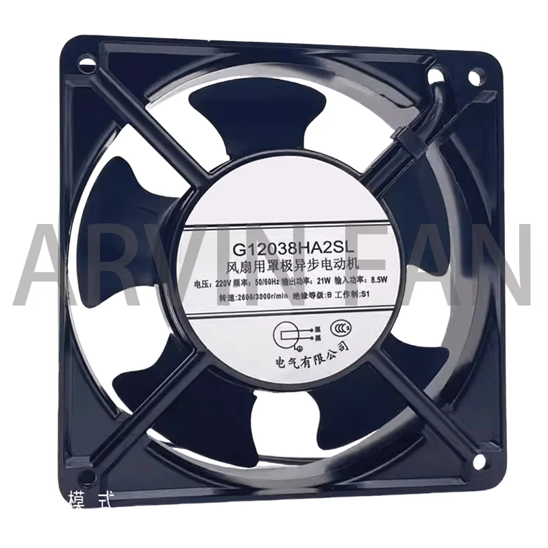 G12038HA2SL G12025HA2SL G12038HA2BL Cooling Fan With Cowl Pole Asynchronous Motor