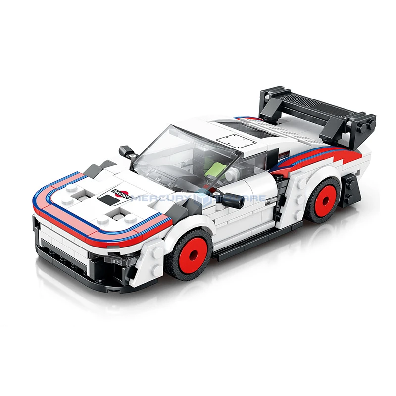 Original Design 935 Reobrix MOC 792 Racing Car Building Blocks Collection Classical Vehicle Bricks Model Boys Kids Toy Kit Gift